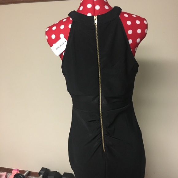 Black ottoman illusion dress - Picture 4 of 4